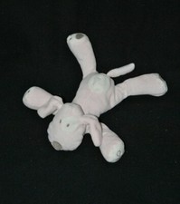 ?Doudou chien OBAIBI OKAIDI rose cocard blanc patte blanche 22 cm peluche TTBE