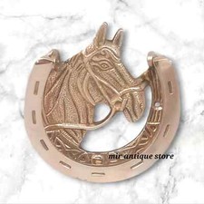 Cloche anneau porte cheval en laiton cadeau accessoires maison avec vis