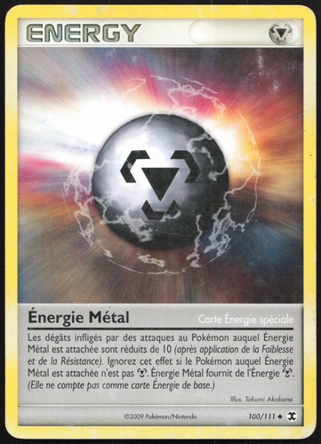 Carte pokémon énergie métal - carte,