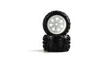 AMEWI Monster Truck Roues Complètes 1:8 Jante Blanche, 2 Pièces / 004-125M