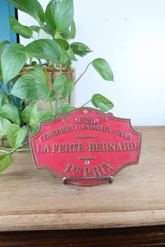 Plaque boucher ancienne - de,
