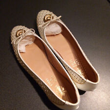 Superbes Ballerines Parlanti escarpins 38 39 cuir chaussure écru italie comme9