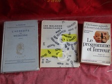 Lot 3 livres hérédité et médecine - BRUNET, DE GROUHY, TOURAINE