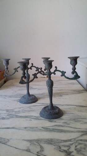 Paire ancien candelabre - ancien,