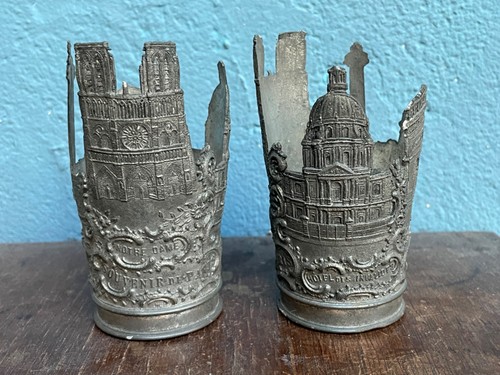 Souvenir etain déco - etain, verre
