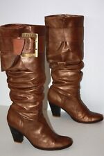 HELSAR Bottes Cuir Plissé