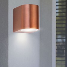 Design Extérieur Lampe Mur Luminaire Aluminium Bas Éclairage Kupferfärbig Grand