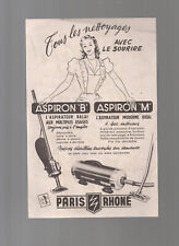 publicité vieux papiers  PARIS-RHONE  aspirateus  et cireuse (P49765)