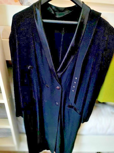 Robe noire style smoking - robe, t