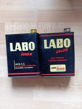 anciens Bidons Huile LABO INOX