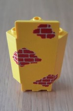 LEGO : RARE MUR D'ANGLE 3x3x6 JAUNE + MOTIF REF 2345 PIRATE/CHATEAU FORT VINTAGE