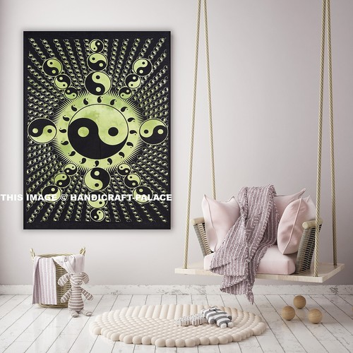 Tenture indienne yin yang - indienne,
