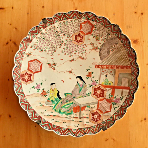 Grand plat imari ancien - grand, japon