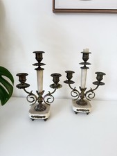 Vintage Paire de chandeliers ancien Style Napoléon III