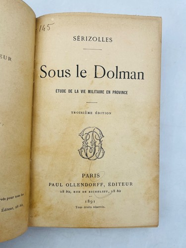 Sérizolles sous dolman - le,
