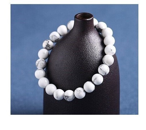 Bracelet perles howlite en - de,