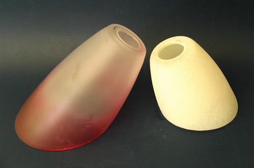 Bobèches verre sablé - en,