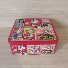 Boîte de céréales en métal kellogs,sweet eatin Bowl-ers,forme carrée,rouge