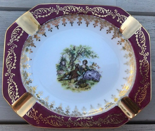 Ancien cendrier porcelaine - cendrier,