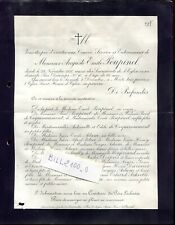 Généalogie faire-part décès Monsieur Auguste Emile Poupinel . 1911 .Paris