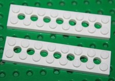 Lego White Technic Plate 2x8 with 7 Holes ref 3738 Set 5550 1952 4565 8839 75192