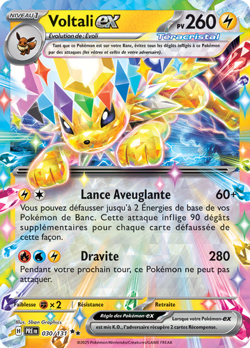 Carte pokémon voltali - pokémon, voltali-ex