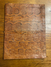 ANCIEN PORTE DOCUMENT PAPIER BUREAU  EN PEAU DE SERPENT  