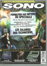 SONO MAGAZINE N°269 CONS. MIXAGE NUM. BEHRINGER DDX3216 /FORM. METIERS SPECTACLE