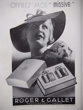  PUBLICITÉ DE PRESSE 1935 MISSIVE DE ROGER & GALLET - ADVERTISING