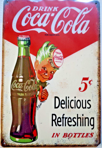 Plaque métal coca cola - métal, coca-cola