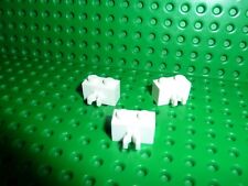 3 x LEGO White Brick with Clip
