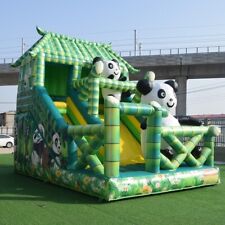 Panda Château Gonflable 4×6 M – Certifié CE Avec Souffleur & Sac De Transport