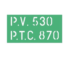 Pochoir plaque de tare pour Citroën 2cv fourgonnette P.V. 530