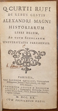 Q. CURTII RUFI de Rebus Gestis Livre Dixième - 1720 / Book 18th