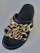 H & M Claquettes noires double