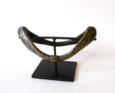 ANCIEN BRACELET DE CHEVILLE SENOUFO, EN BRONZE, SOCLE, CÔTE D'IVOIRE, déb. XXe