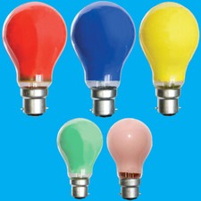 4x 18W (=25W) Coloré Halogène GLS Ampoule, Douille Baïonnette BC, B22, Dimmable