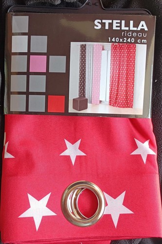 Paire lot rideaux rouges - de,