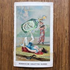 Chromo Carte Parfumée Exposition Universelle 1889 Violettes Russes Gellé Frères