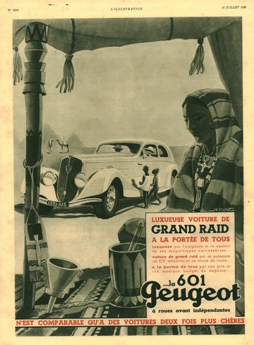 Publicité ancienne automobile