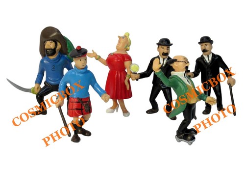 Lot figurines tintin - tintin, l'ile