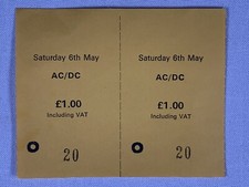 Billets De Concert ACDC Original Powerage Tour Manchester 1978