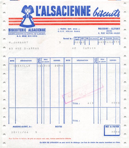 1964 biscuiterie alsacienne - l,