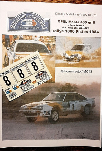 Decal opel manta 400 - decal, 1.