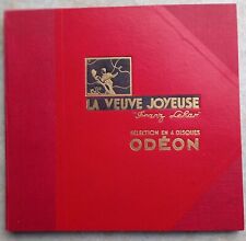 Rare Album 4 disques à aiguille 78 Tours vintage ODEON Opérette LA VEUVE JOYEUSE