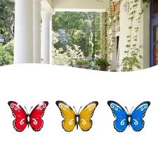 3PCS Suspension Murale Papillon en Métal pour Jardin et Terrasse Décoration Ex