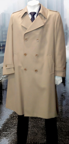 Trench homme croisé laine - trench,