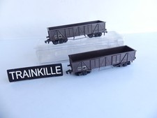 728 / 7280 HORNBY FRANCE HO / 2 WAGONS TOMBEREAU A BOGIES