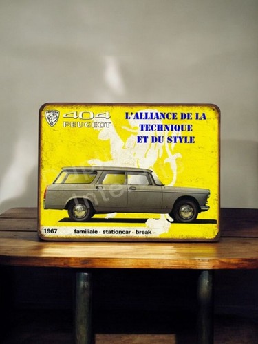Plaque métal vintage - vintage, peugeot