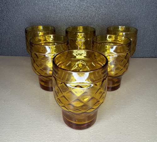 Lot verres ambrés - 6,